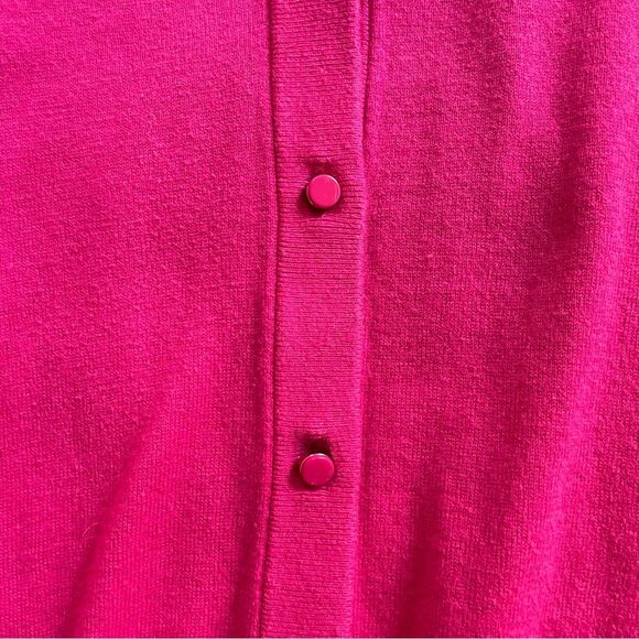 Kate Spade Somerset Pink Bow 3/4 Sleeve Cardigan, Size Large fits like a medium - Picture 7 of 11